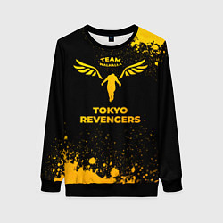Свитшот женский Tokyo Revengers - gold gradient, цвет: 3D-черный