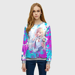 Свитшот женский Красотка Марин, цвет: 3D-меланж — фото 2