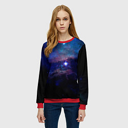 Свитшот женский Звёздное небо, цвет: 3D-красный — фото 2