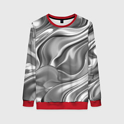 Свитшот женский Плавленное серебро, цвет: 3D-красный