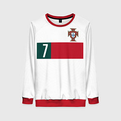 Свитшот женский Роналду ЧМ 2022 Португалия выездная, цвет: 3D-красный