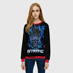 Свитшот женский X Static - Wayne Static skull, цвет: 3D-красный — фото 2