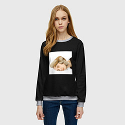 Свитшот женский SLAVA MARLOV - Тузик, цвет: 3D-меланж — фото 2