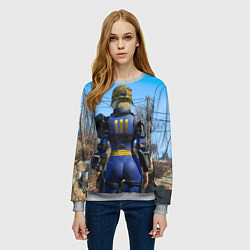 Свитшот женский Vault 111 suit at Fallout 4 Nexus, цвет: 3D-меланж — фото 2