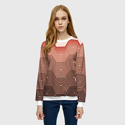 Свитшот женский Multi- faceted pattern, цвет: 3D-белый — фото 2
