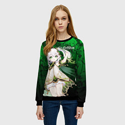 Свитшот женский Nahida Genshin, цвет: 3D-черный — фото 2