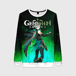 Свитшот женский Аль Хайтам Геншин Импакт, цвет: 3D-белый