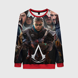 Свитшот женский Assassins Creed Eivor, цвет: 3D-красный