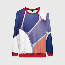 Женский свитшот Узор из синих, фиолетовых, белых и оранжевых камне