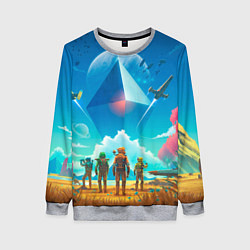 Свитшот женский No Mans Sky, цвет: 3D-меланж