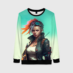 Женский свитшот Girl art Cyberpunk