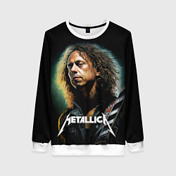 Свитшот женский Гитарист Metallica Кирк Хэмметт, цвет: 3D-белый