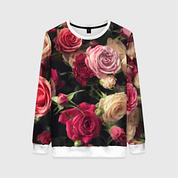 Женский свитшот Нежные кустовые розы