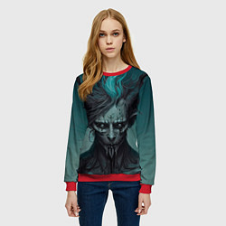 Свитшот женский Демон леса, цвет: 3D-красный — фото 2