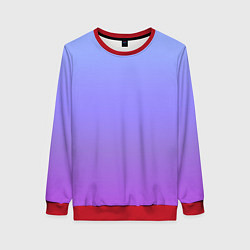 Свитшот женский Фиолетовый градиент, цвет: 3D-красный