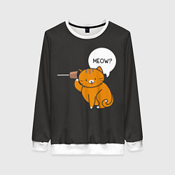 Женский свитшот Meow - рыжая кошечка