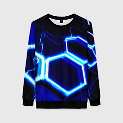 Женский свитшот Neon abstraction plates storm