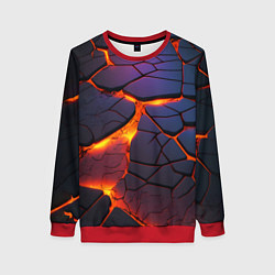 Женский свитшот Неоновая лава - течение