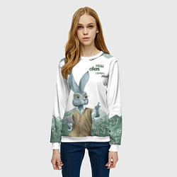 Свитшот женский Ученье свет, а неученье тьма, цвет: 3D-белый — фото 2