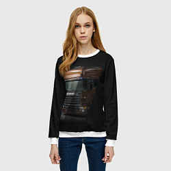 Свитшот женский Scania, цвет: 3D-белый — фото 2