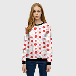 Свитшот женский Узор из сочных гранат, цвет: 3D-черный — фото 2