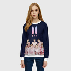 Свитшот женский BTS starry sky, цвет: 3D-белый — фото 2