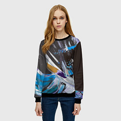 Свитшот женский Abstraction on black, цвет: 3D-черный — фото 2