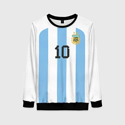 Свитшот женский Марадона форма сборной Аргентины, цвет: 3D-черный