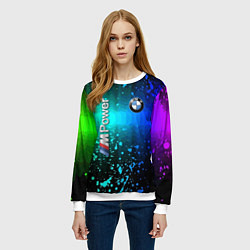 Свитшот женский BMW - M Power - motorsport, цвет: 3D-белый — фото 2