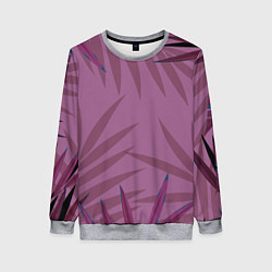 Свитшот женский Розовая пальма, цвет: 3D-меланж