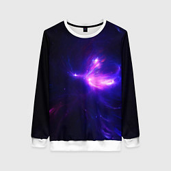 Женский свитшот Неоновое свечение космоса