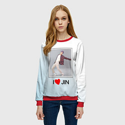 Свитшот женский Я люблю Джина, цвет: 3D-красный — фото 2