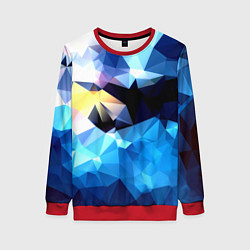 Женский свитшот Polygon blue abstract collection