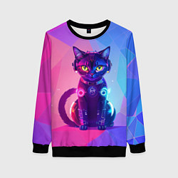 Женский свитшот Кибер кошка