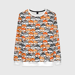 Свитшот женский Dog pattern, цвет: 3D-белый