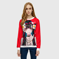 Свитшот женский Anime vampire girl, цвет: 3D-белый — фото 2