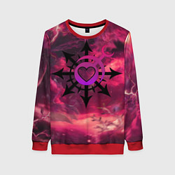 Свитшот женский Метка хаоса Слаанеш, цвет: 3D-красный