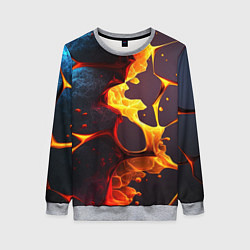 Женский свитшот ВЫтекающая лава из плит