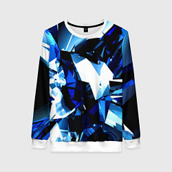 Свитшот женский Crystal blue form, цвет: 3D-белый