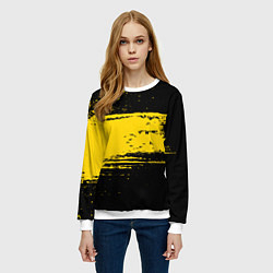 Свитшот женский Желтое граффити, цвет: 3D-белый — фото 2