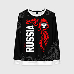 Свитшот женский Сборная России - national team Russia, цвет: 3D-белый