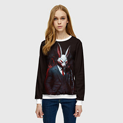 Свитшот женский Devil rabbit, цвет: 3D-белый — фото 2