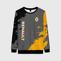 Свитшот женский Renault черно-желтые брызги, цвет: 3D-черный