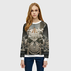 Свитшот женский Знаки братства ассасинов, цвет: 3D-белый — фото 2