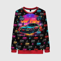 Свитшот женский JDM neon style, цвет: 3D-красный