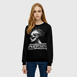 Свитшот женский Пурген киберпанк, цвет: 3D-черный — фото 2