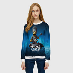 Свитшот женский Simpson rock, цвет: 3D-белый — фото 2