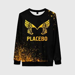 Свитшот женский Placebo - gold gradient, цвет: 3D-черный