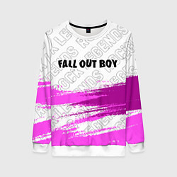 Свитшот женский Fall Out Boy rock legends: символ сверху, цвет: 3D-белый