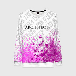 Свитшот женский Architects rock legends: символ сверху, цвет: 3D-белый